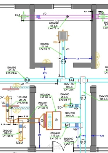 إعداد رسومات تنفيذية HVAC باستخدام AutoCAD وRevit
