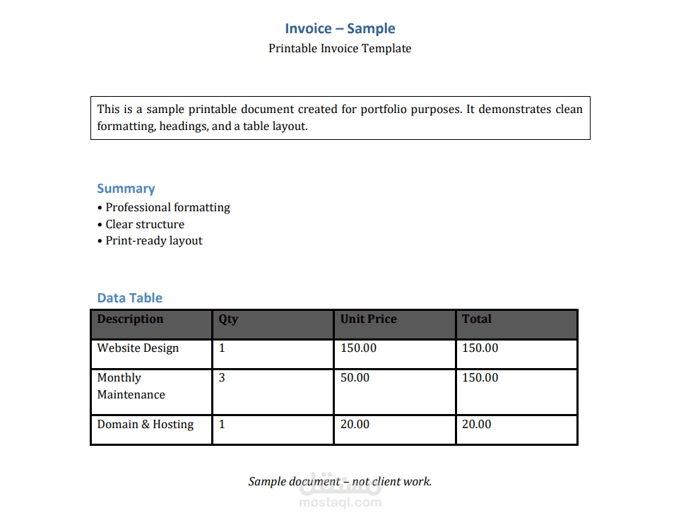 تنسيق Word وExcel احترافي + إدخال بيانات بدقة