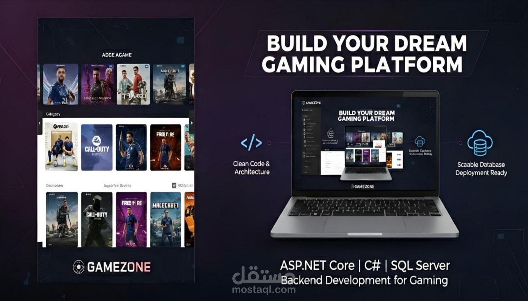 تنفيذ مشروع GameZone لإدارة الألعاب باستخدام ASP.NET Core (CRUD + N-Tier)