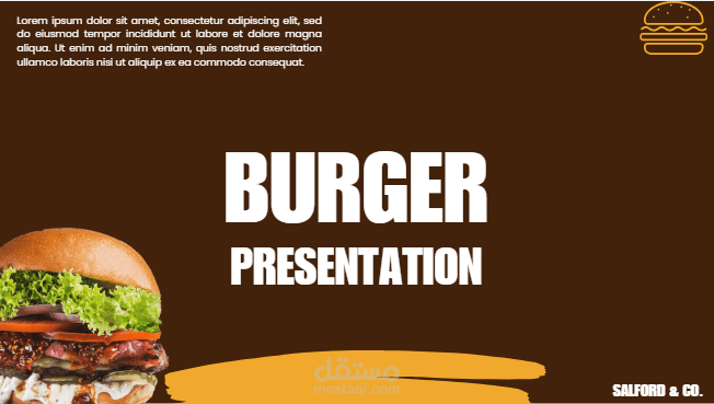 تصميم ترويجي عصري لمطعم برجر