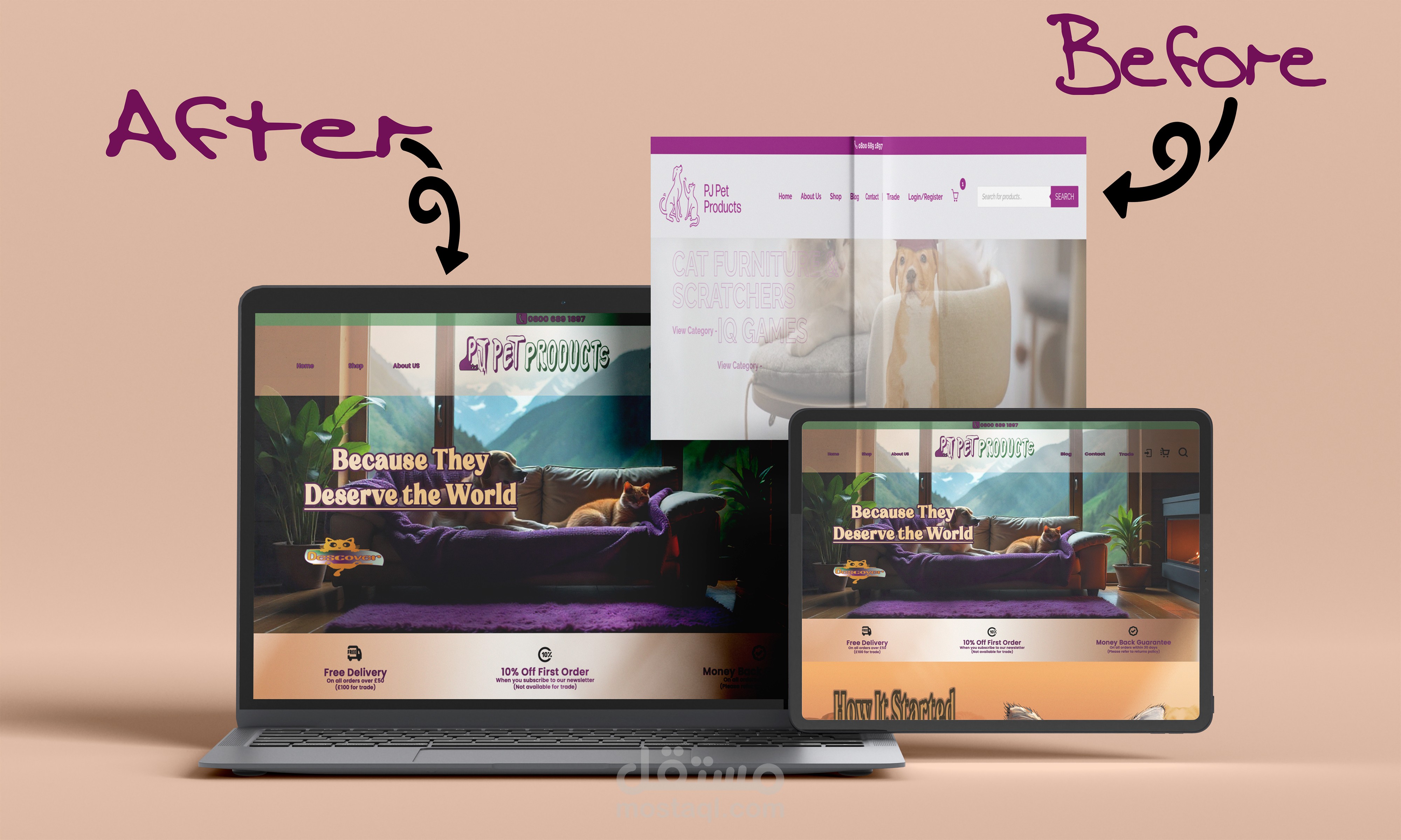 اعادة تصميم واجهة الصفحات للمواقع  الالكترونية