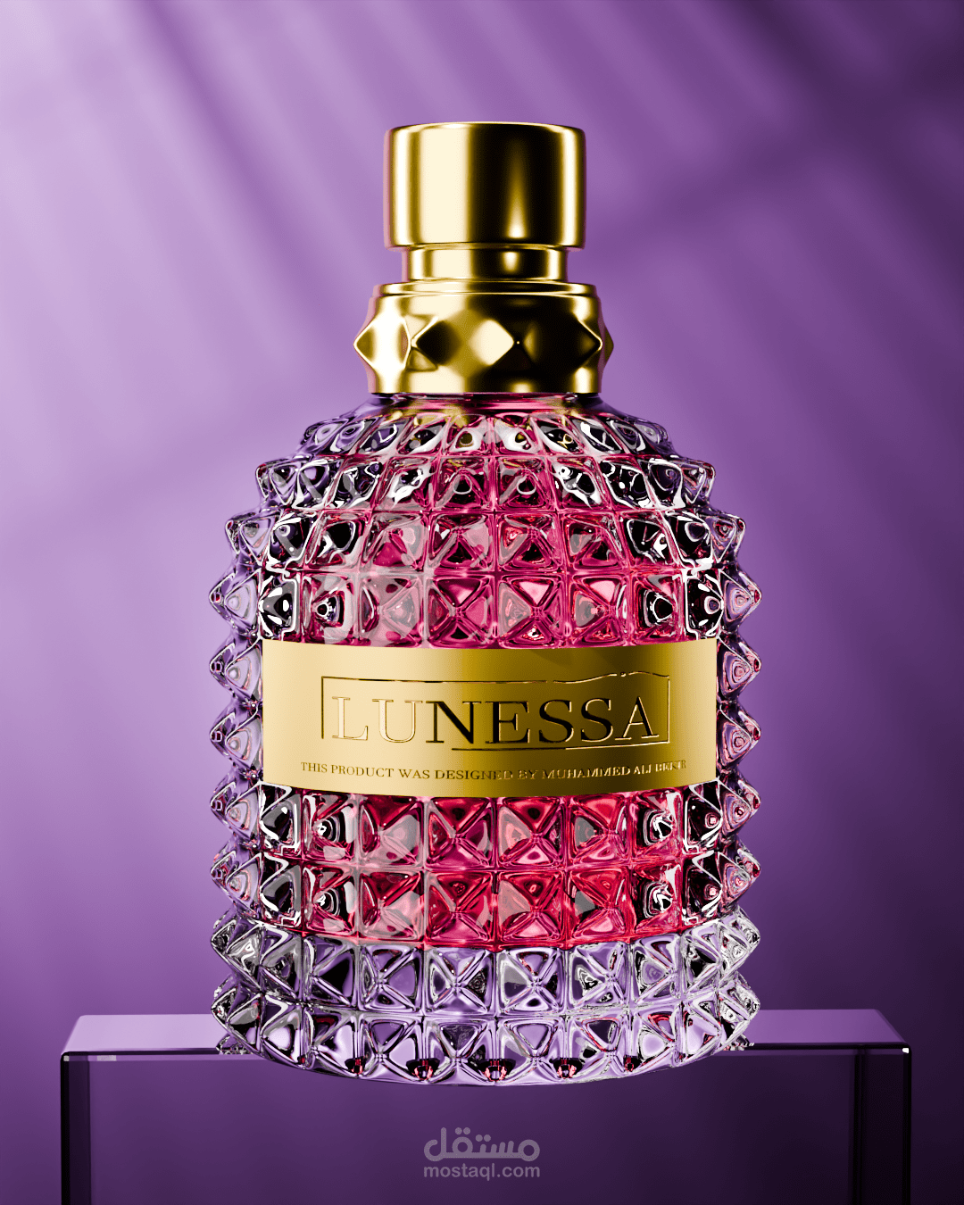 تصميم زجاجة عطر فاخرة