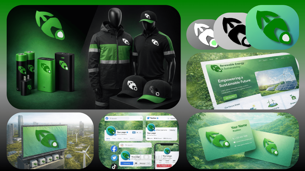 تصميم الهوية البصرية لشركة " ECO WAVE للطاقة المستدامة "