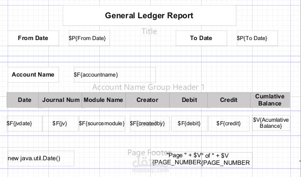General Ledger Jasper Report