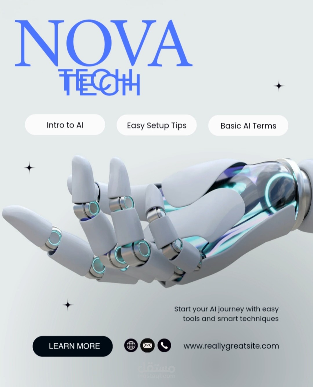 تصميم صوره مصغره احترافيه لشركه ذكاء اصطناعي