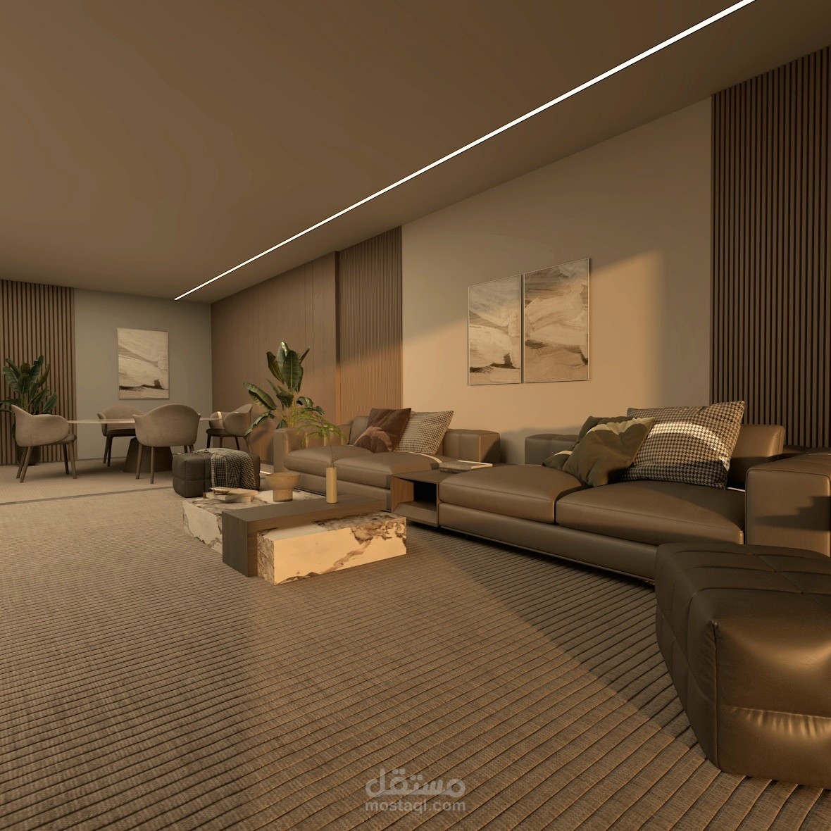 Modern Residential Apartment – Interior Design & 3D Visualization