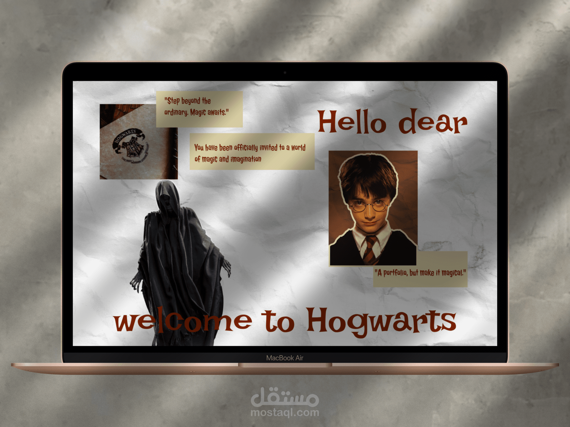 Retro Vintage Portfolio Design – Harry Potter Inspired