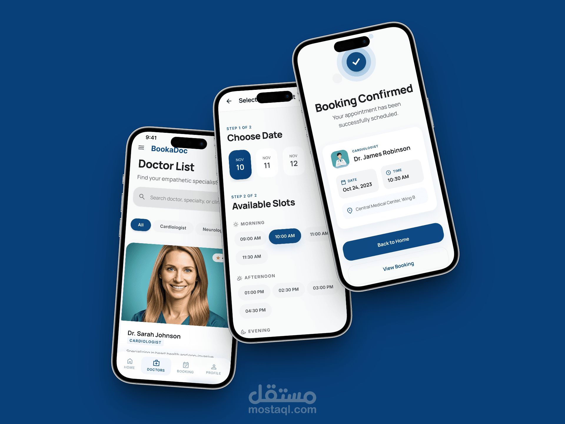 تصميم UI/UX لتطبيق حجز دكاترة – تجربة مستخدم متكاملة وسلسة