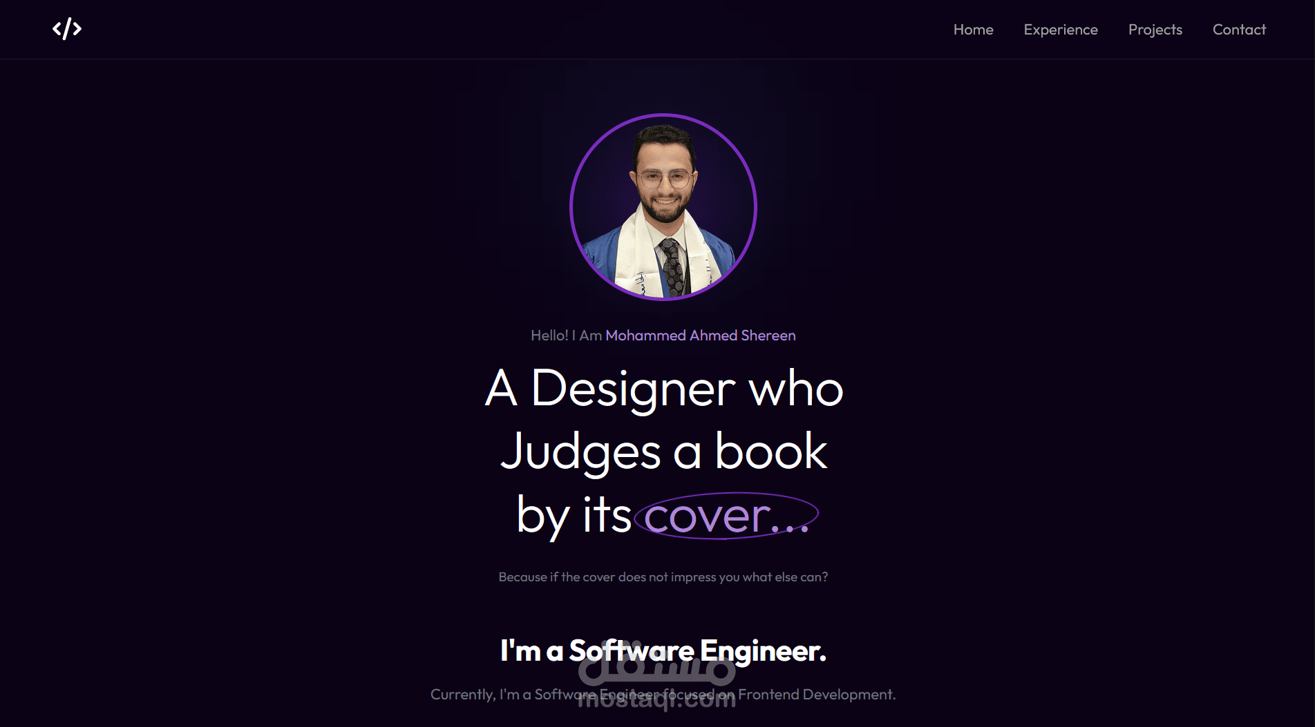 تصميم وتطوير موقع شخصي (Portfolio) لعرض الأعمال والخدمات