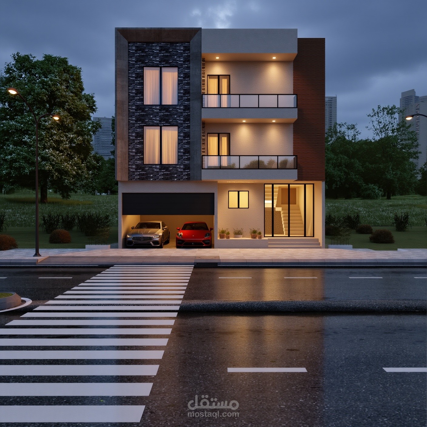 تصميم و تنفيذ استوديو و شقة في دبي