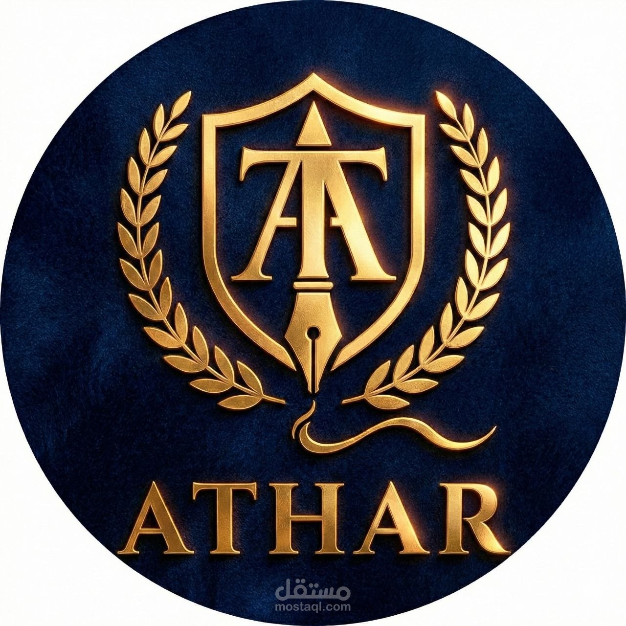 تصميم الهوية البصرية لعلامة "أثر" للمسابح والتحف الفاخرة