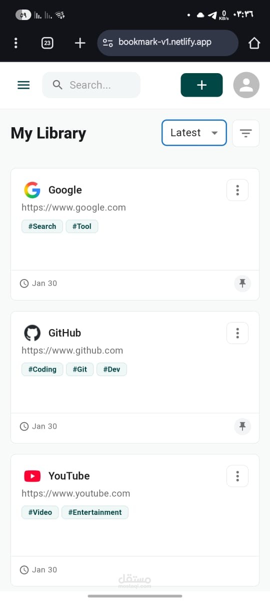 Bookmark Manager Web Application