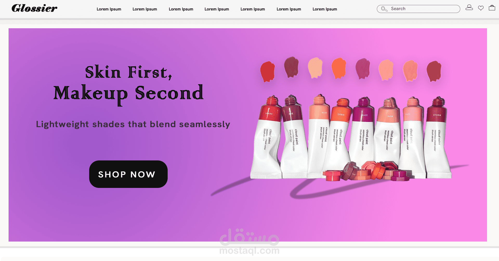 UI/UX Homepage Redesign for Glossier (Practice Project)