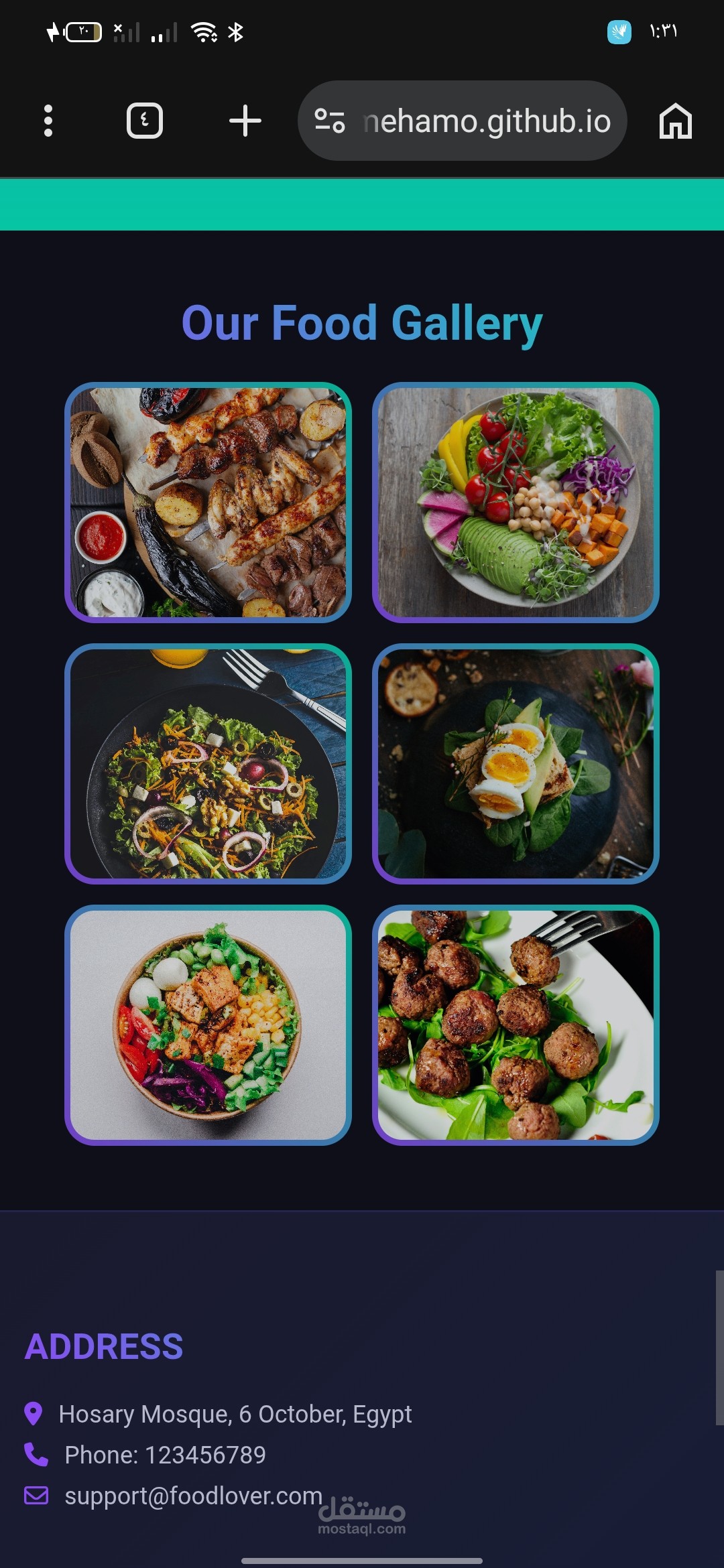 Restaurant Website Development
