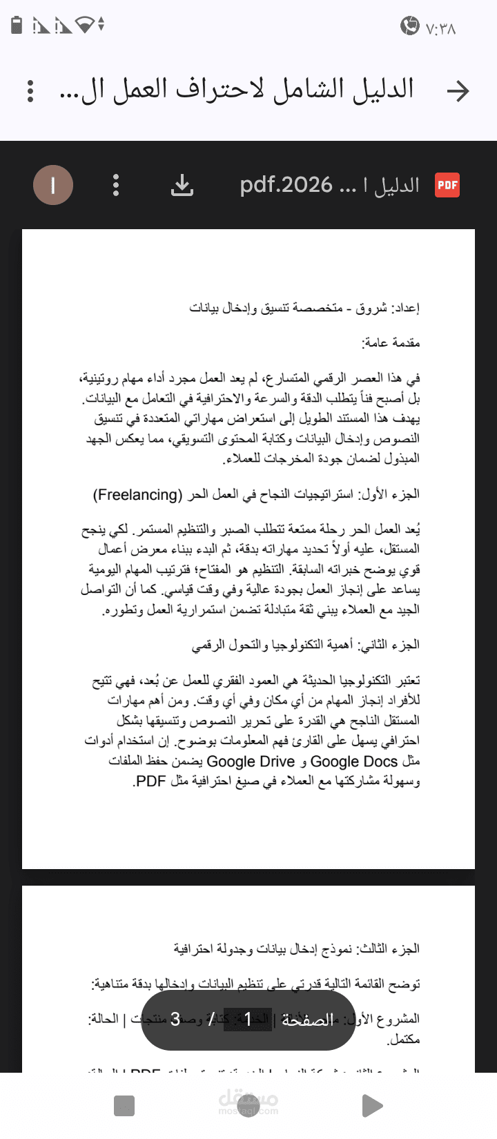 كاتب محتوى - إعداد دليل شامل لاحتراف العمل الحر