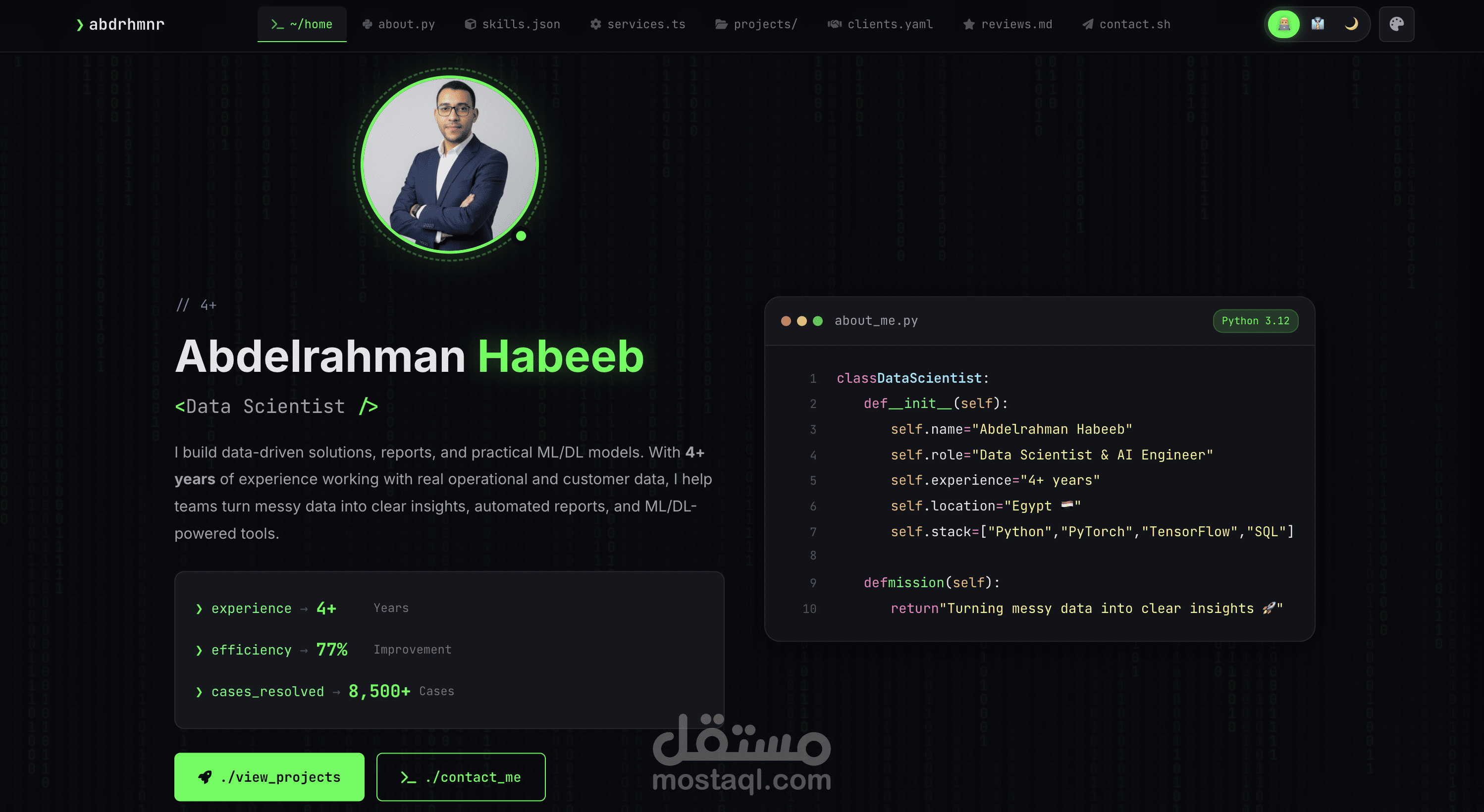 حوّل مشاريعك إلى بورتفوليو رقمي احترافي قابل للنشر على GitHub أو Vercel