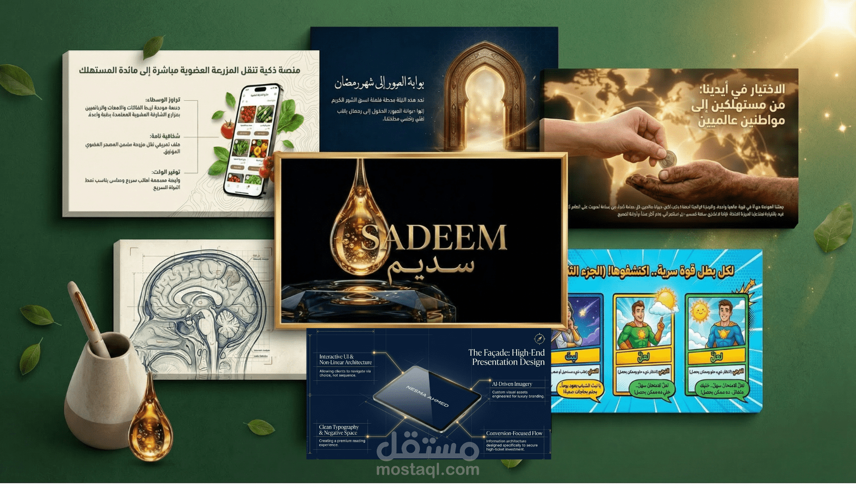 تطوير عروض تقديمية احترافية (PowerPoint): محتوى مقنع وتصميم إبداعي مخصص