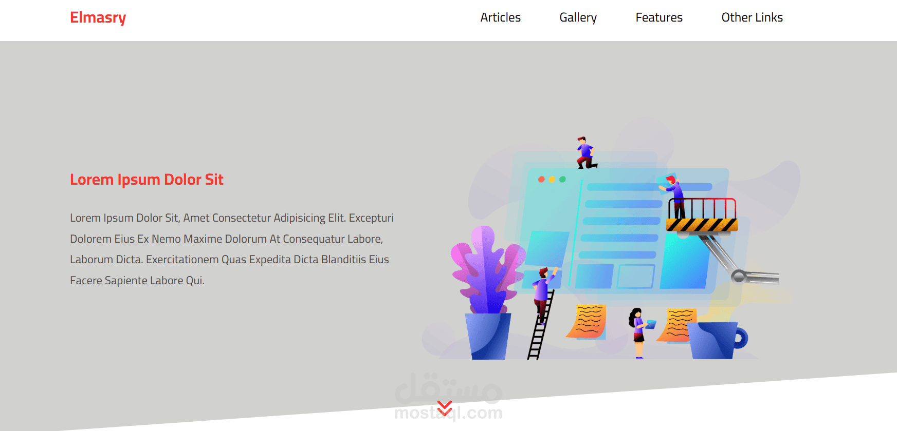 تصميم قالب ويب Front-End احترافي باستخدام HTML & CSS