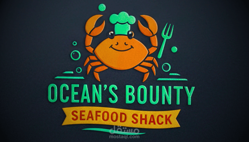شعار لمطعم ماكولات بحرية