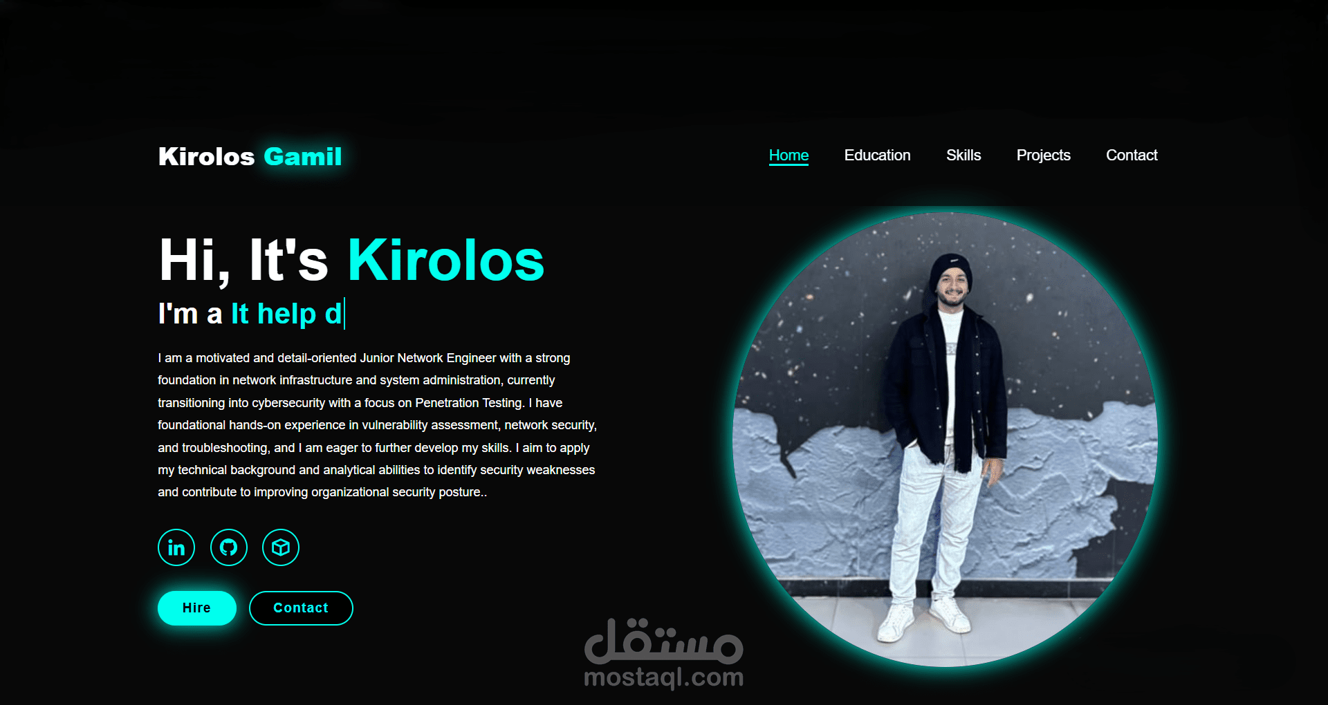 اقوم بتصميم بورتوفوليو (Portfolio) بشكل منظم وجزاب