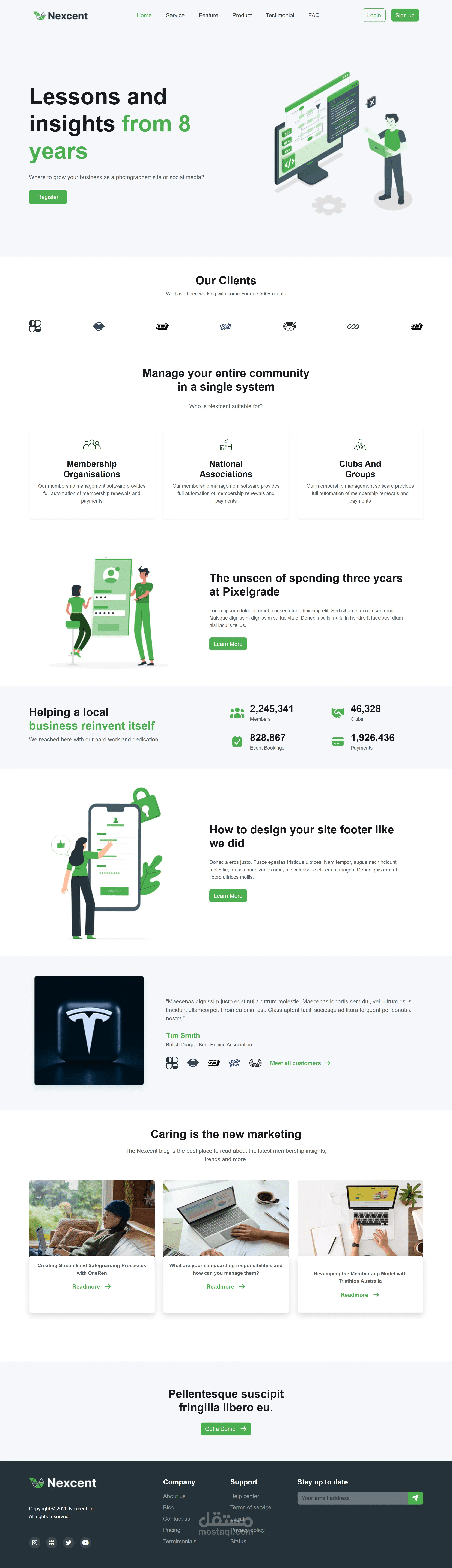 Nexcent Responsive Landing Page