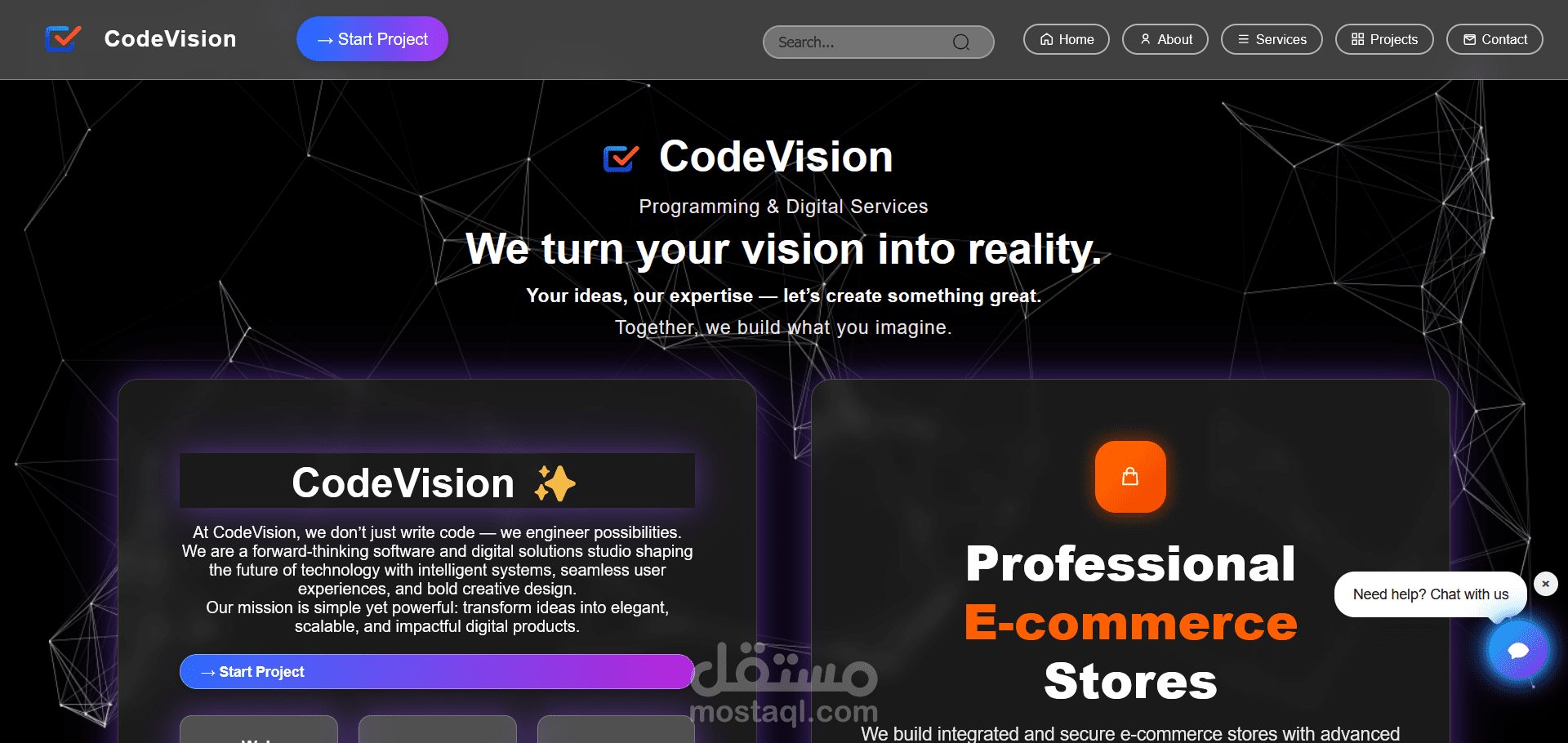 تصميم وتطوير موقع Portfolio احترافي لعرض أعمالك وخبراتك