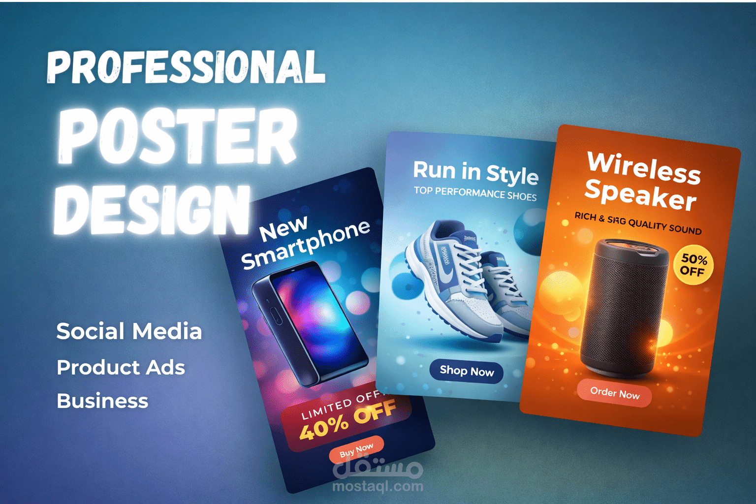 تصميم بوستر إعلاني احترافي