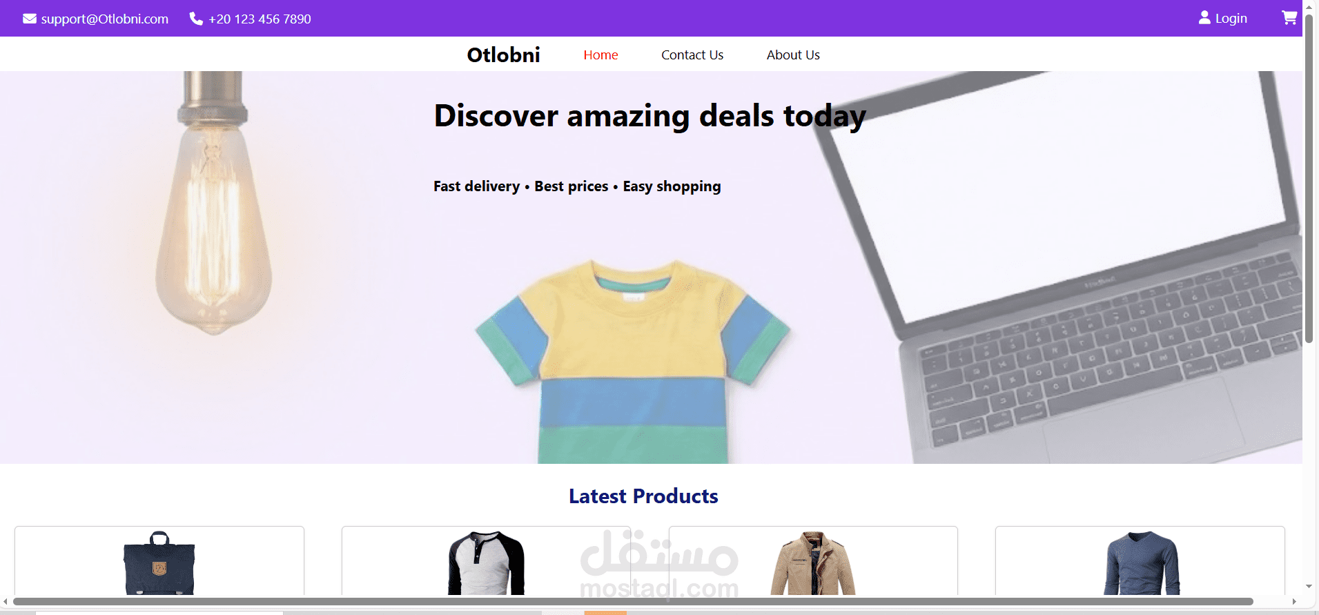 E-Commerce Website (Front-End with API)