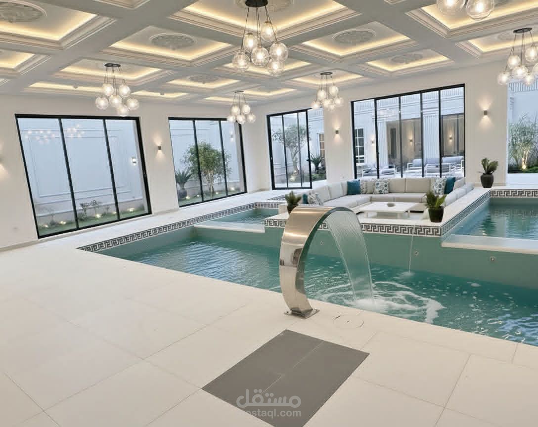 تصميم مسبح معا جاكوزي