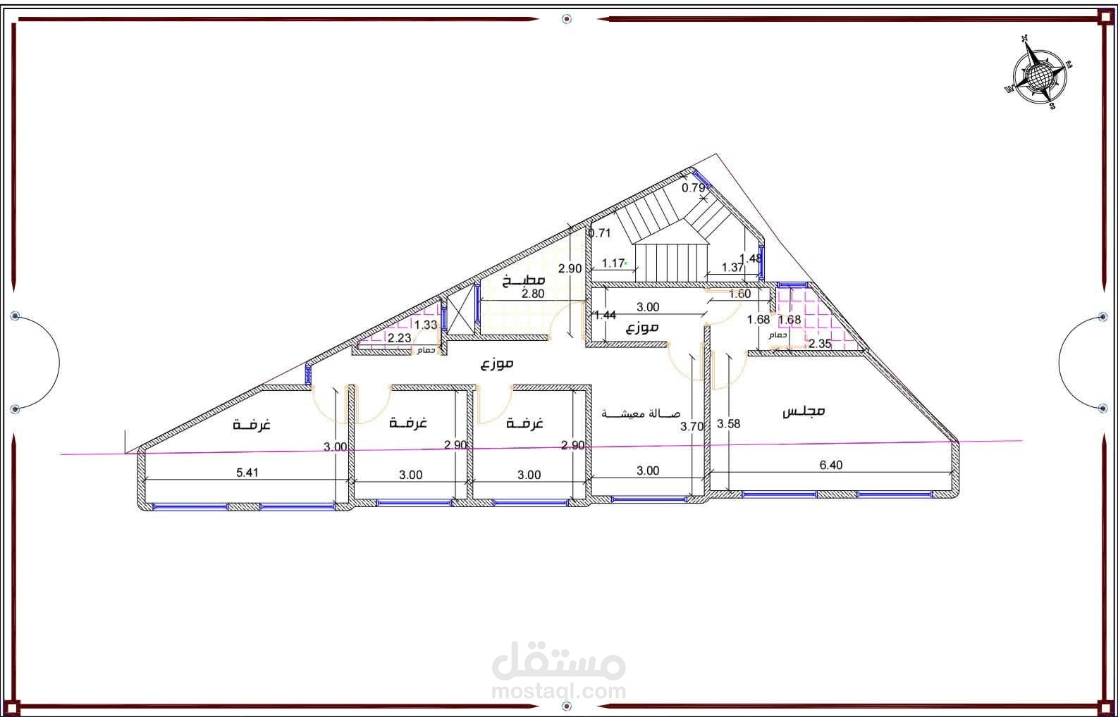 تصميم مخطط معماري لوحده سكنية