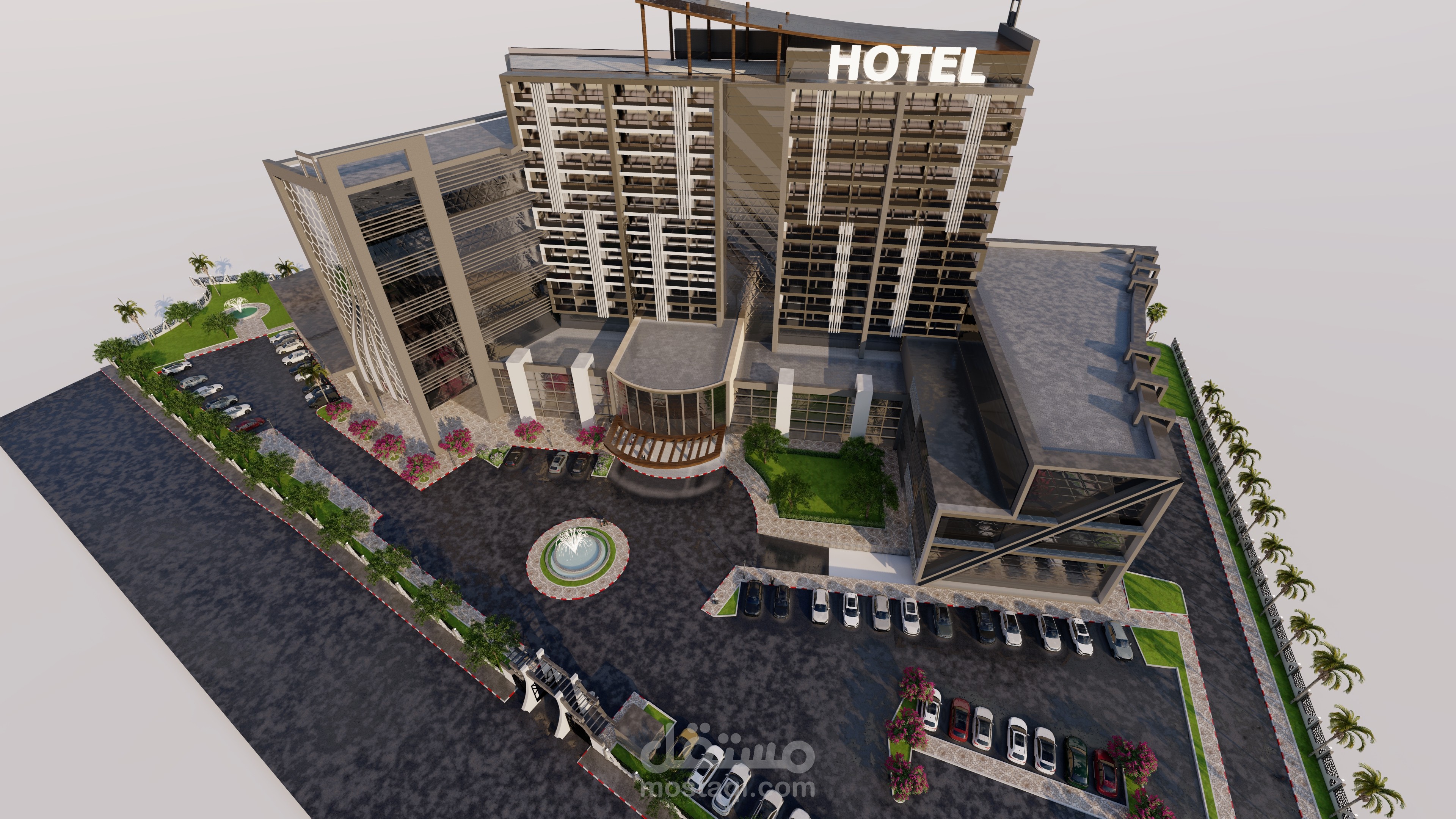تصميم واجهة + الفضاء الخارجي hotel