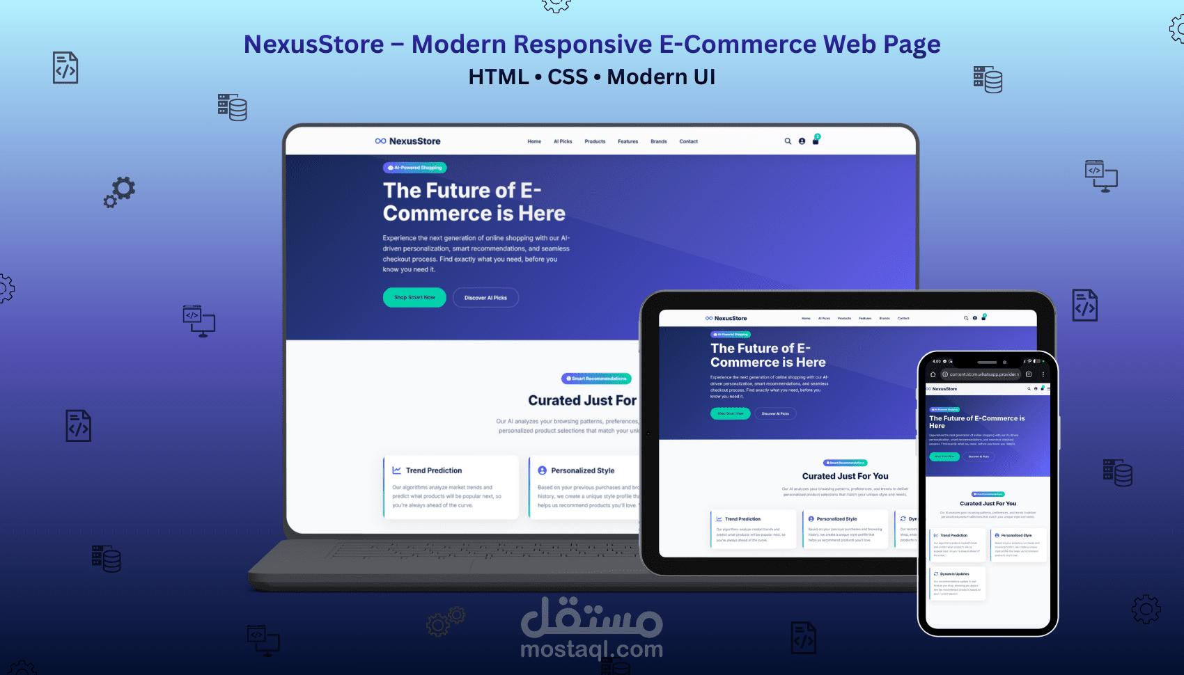 NexusStore – Modern Responsive E-Commerce Web Page