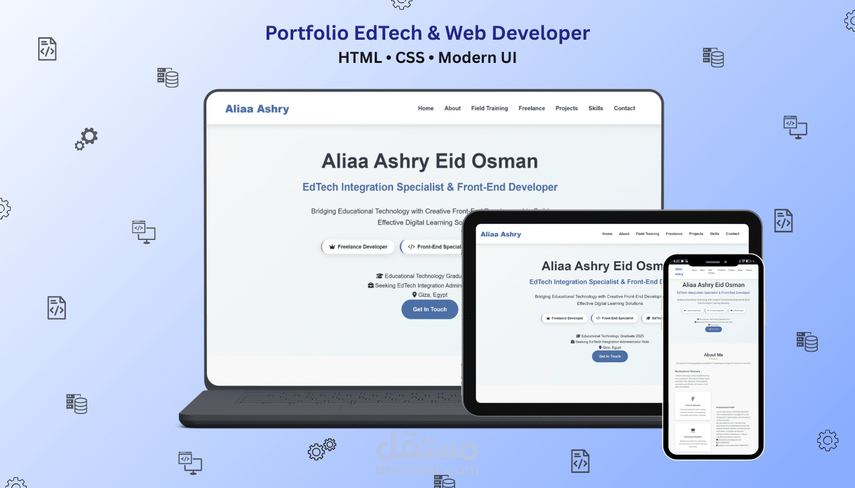 Professional Portfolio Website for EdTech Specialist & Front-End Developer