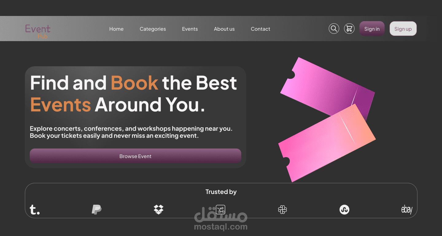 تصميم صفحة هبوط باستخدام فيجما