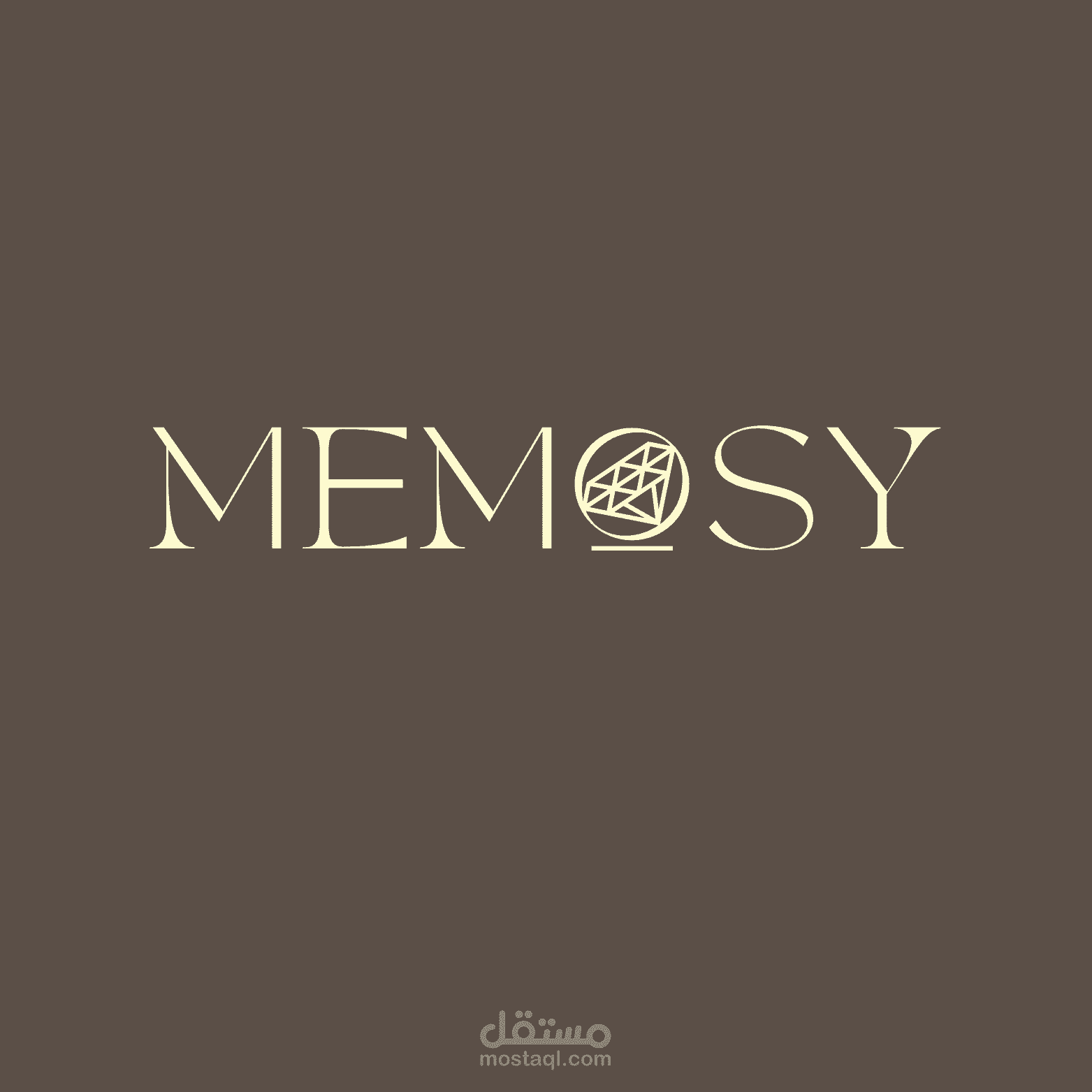 شعار صممته لمؤسسة مجوهرات تسمى memosy لديهم متجر الكتروني وحسابات سوشل ميديا
