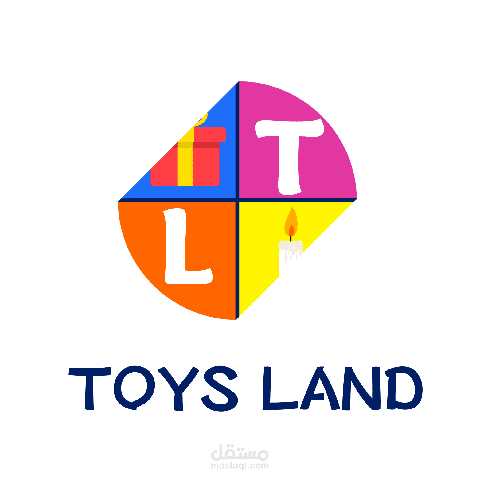 تصميم لمتجر تويز لاند للالعاب