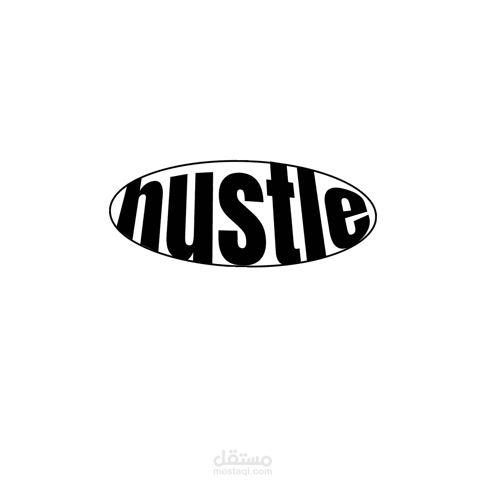 شعار لمتجر hustle للجوارب كبداية ومن الممكن ان يتوسع الى متجر للكماليات بشكل عام