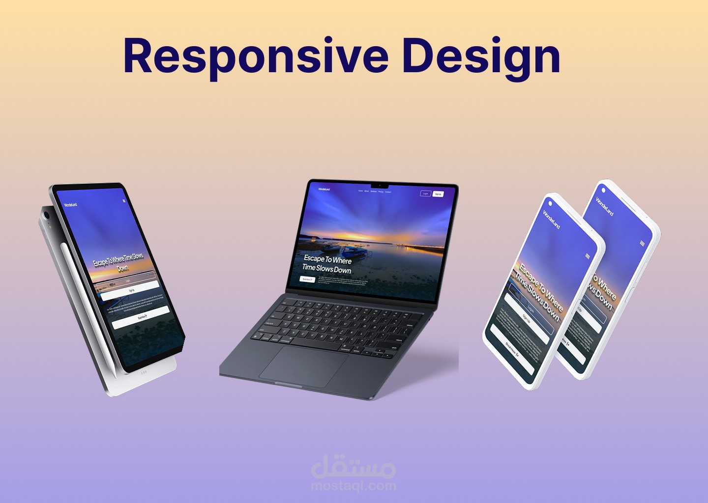 تصميم صفحة هبوط متجاوبة