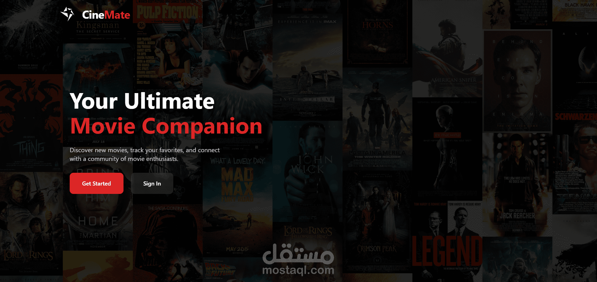 تصميم موقع الكتروني Cinemate