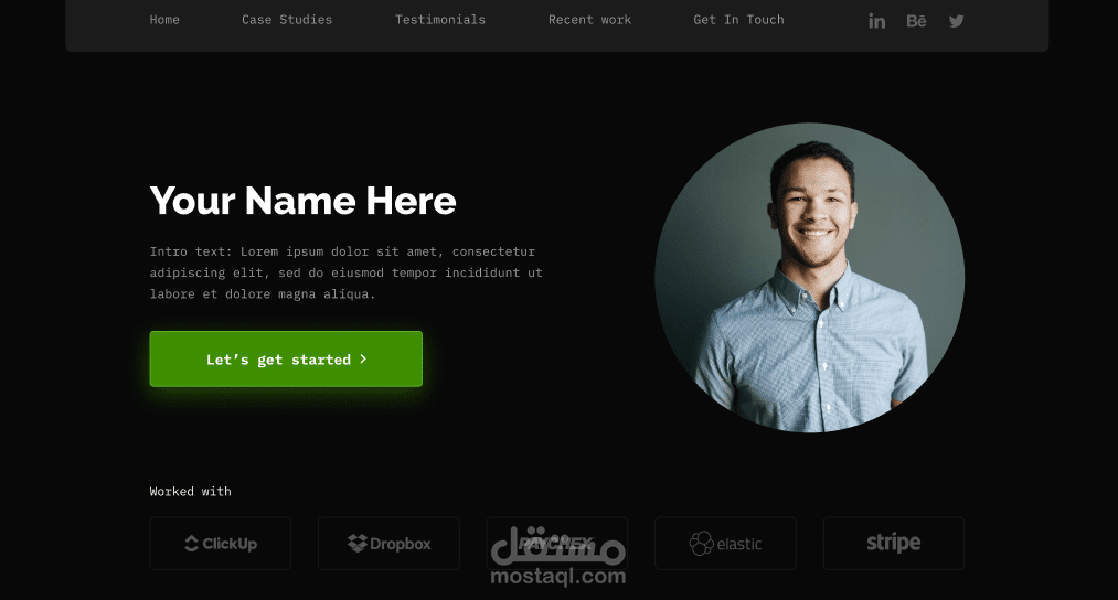 تصميم بورتفوليو احترافي
