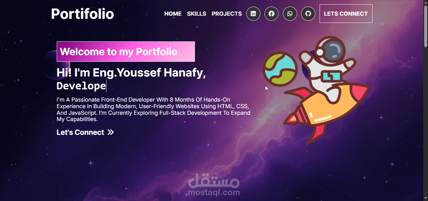 Personal Portfolio – موقع شخصي بتصميم متجاوب وعصري