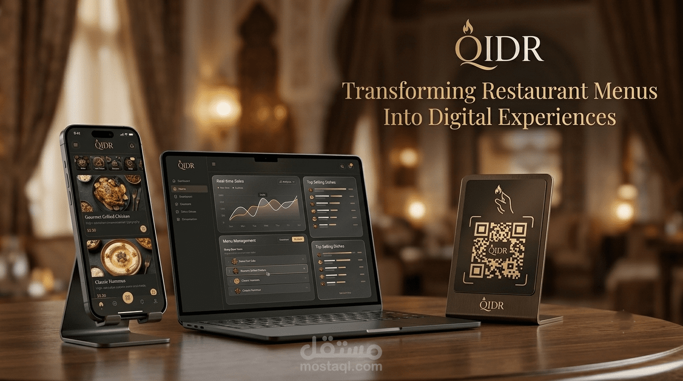 منصة قِدر (Qidr) - نظام إدارة ومينيو تفاعلي ذكي للمطاعم بالـ QR Code