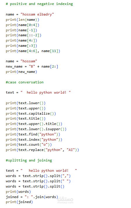 use python loops and data splitting