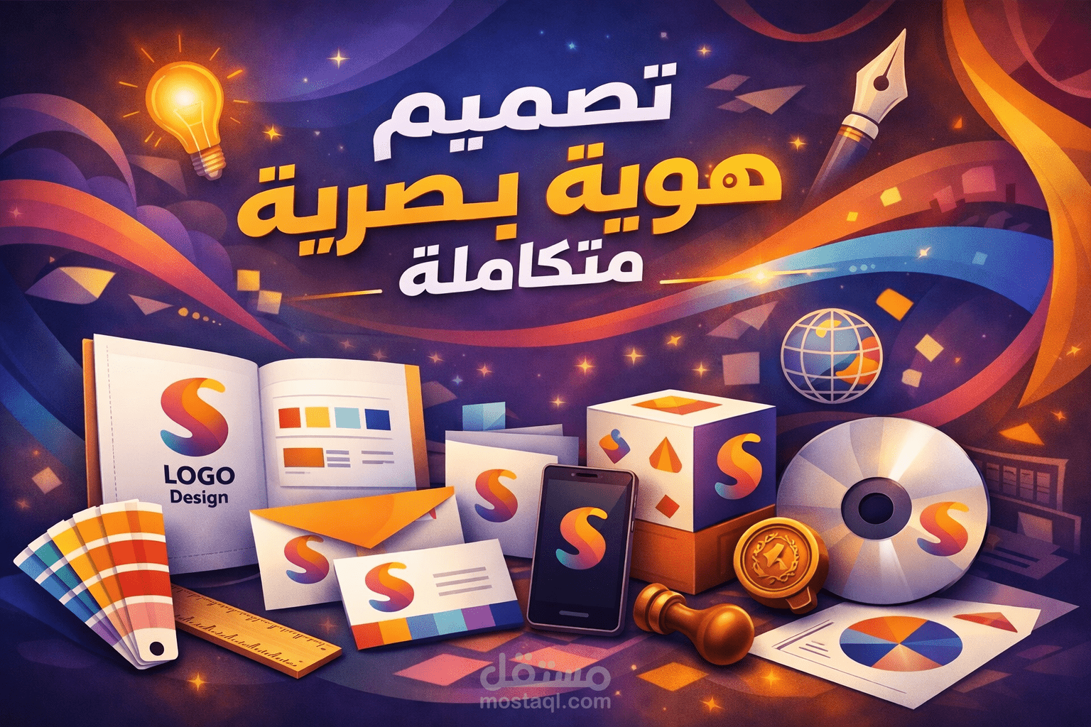 تصميم هوية بصرية متكاملة وشعارات عصرية بأسلوب إبداعي