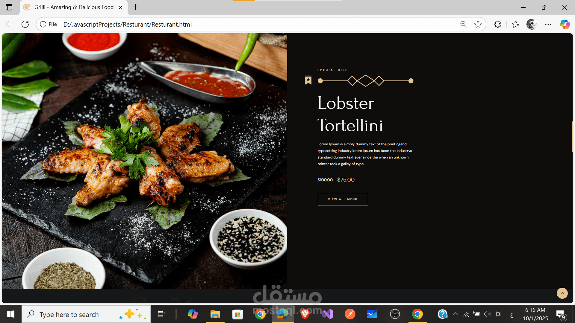 تصميم واجهات وتجربة مستخدم لمواقع وتطبيقات المطاعم