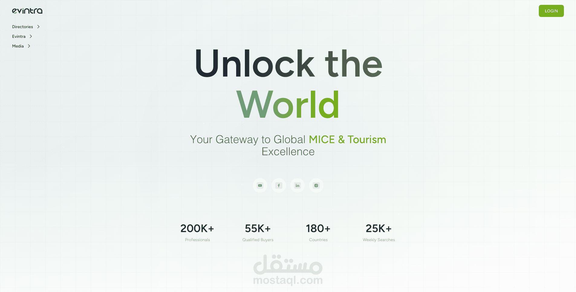 إعادة تصميم وتطوير منصة Evintra العالمية (V3) | MICE & Tourism Directory