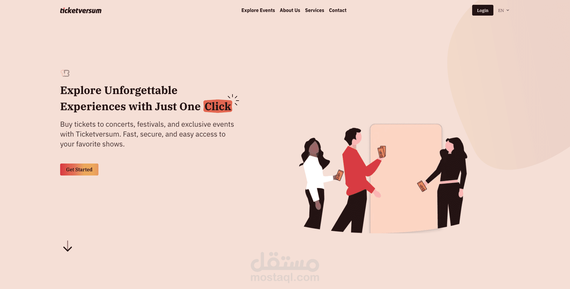 منصة حجز الفعاليات (Ticketversum) | تصميم إبداعي وتجربة حجز سلسة