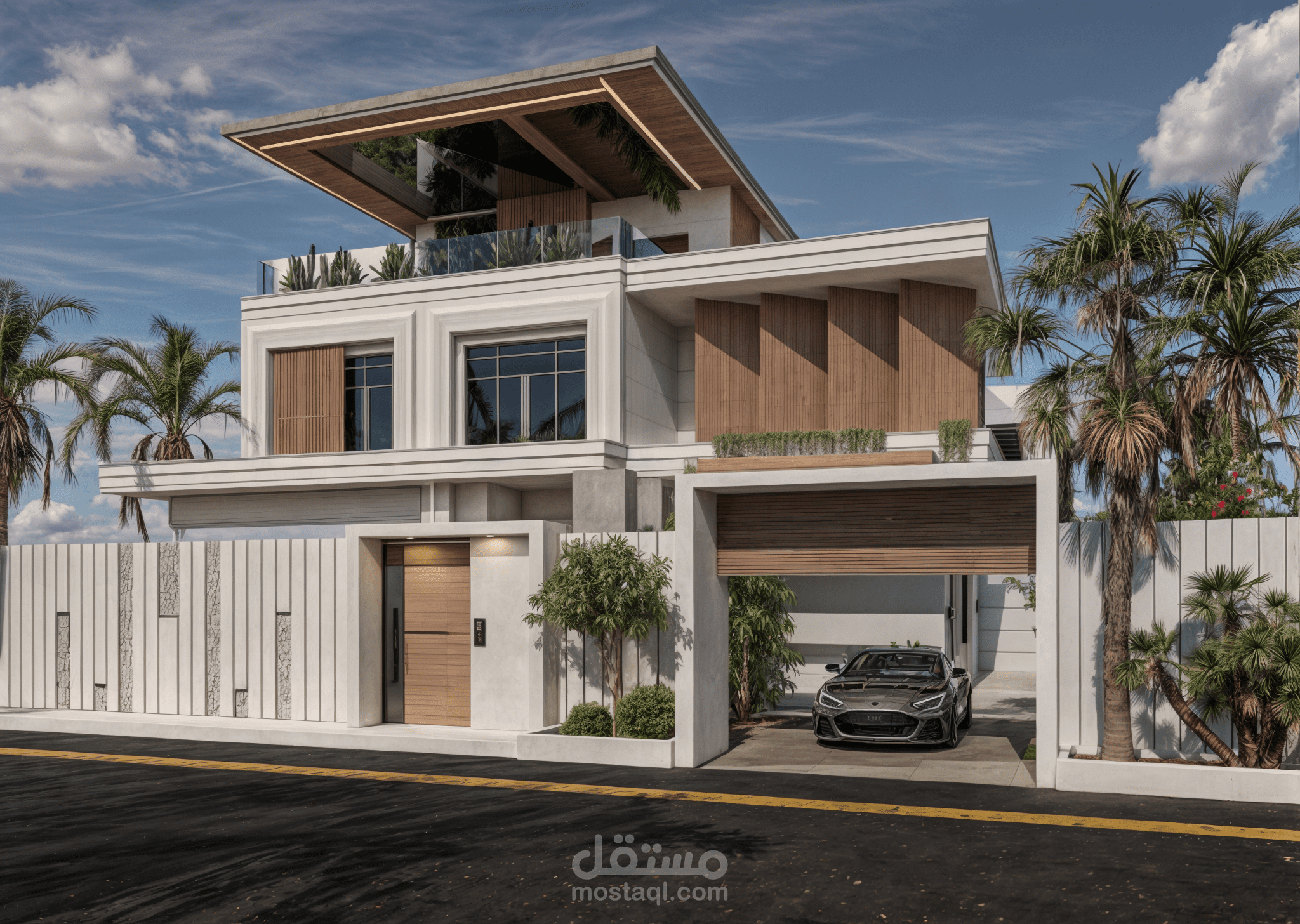 تصميم واجهة فيلا ومخططات تنفيذية دقيقة في السعودية