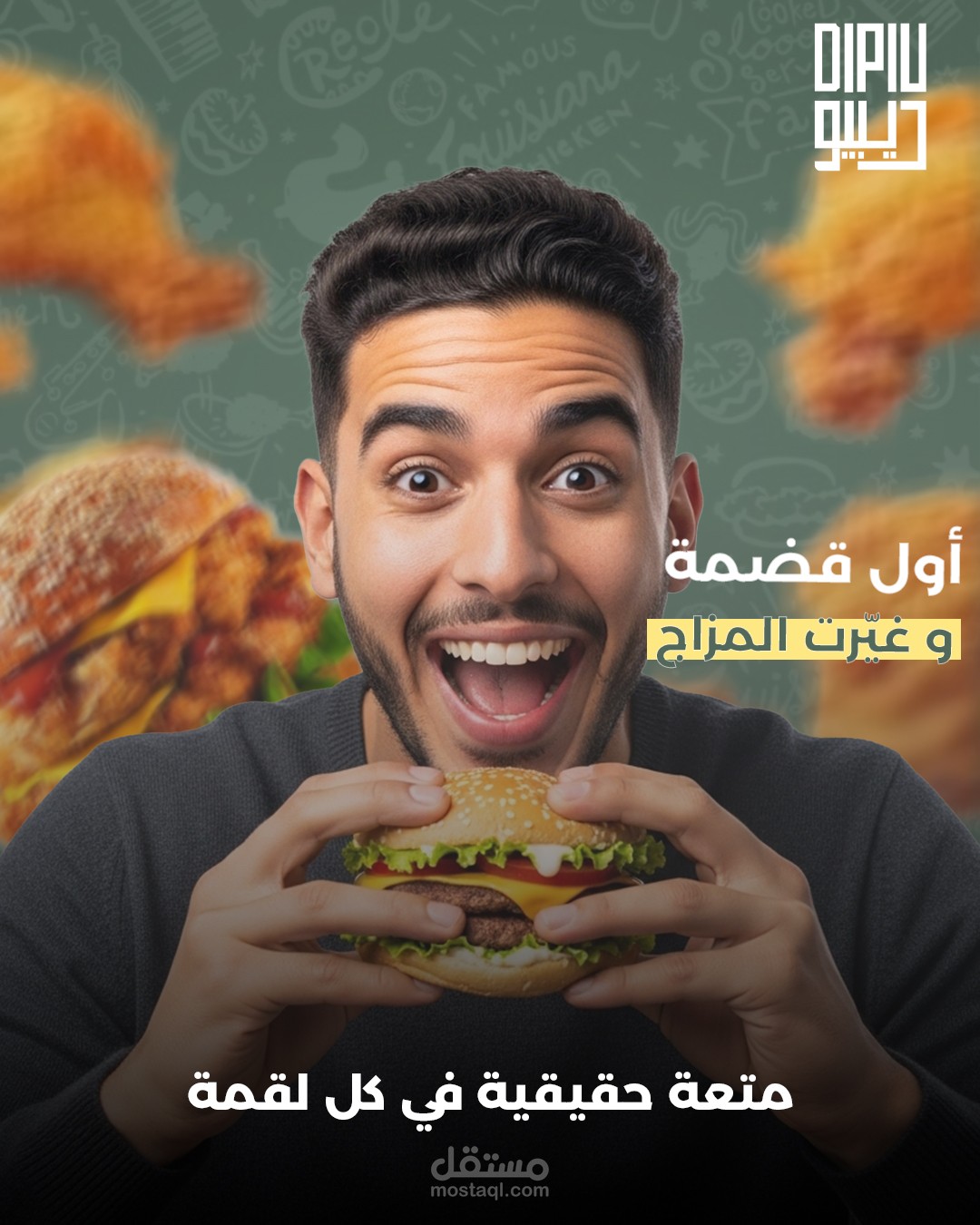 تصميم بوست إعلاني لمطعم برغر – سوشيال ميديا