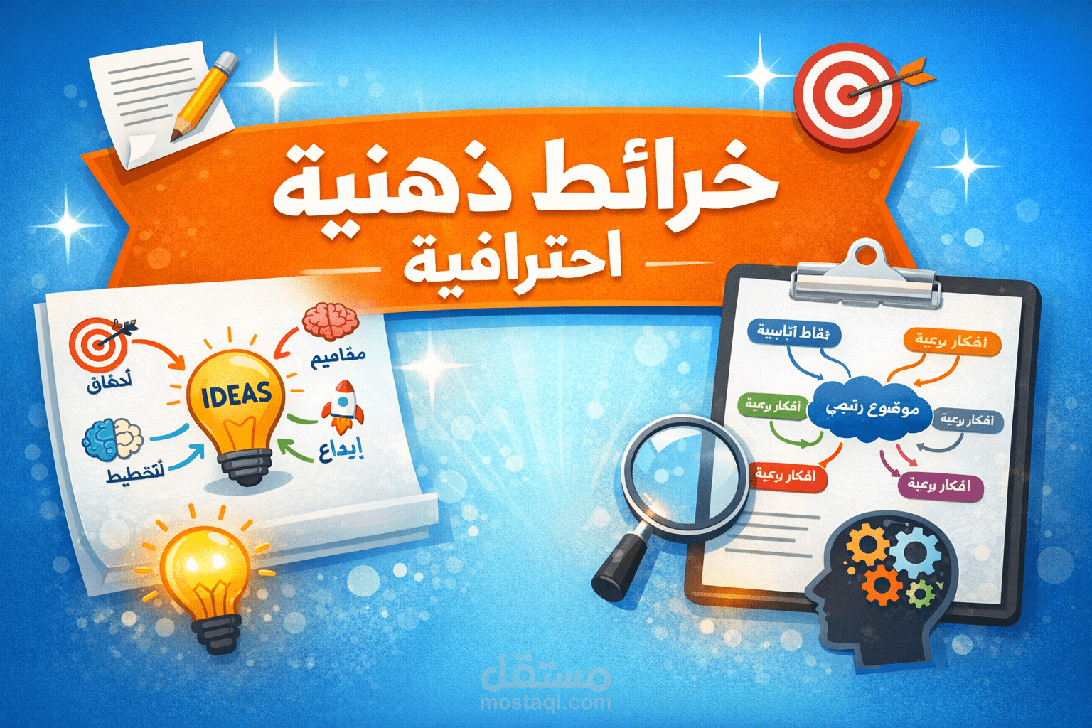 خرائط ذهنية ملوّنة ومنظّمة باللغة الإنجليزية